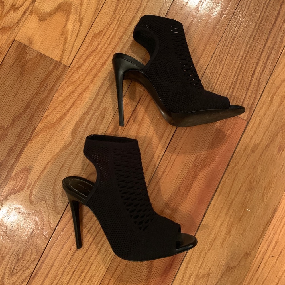 Zara Like New Sock Open Toe Booties - image 2